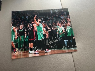 德里克怀特亲笔签名十寸大照片 凯尔特人球星