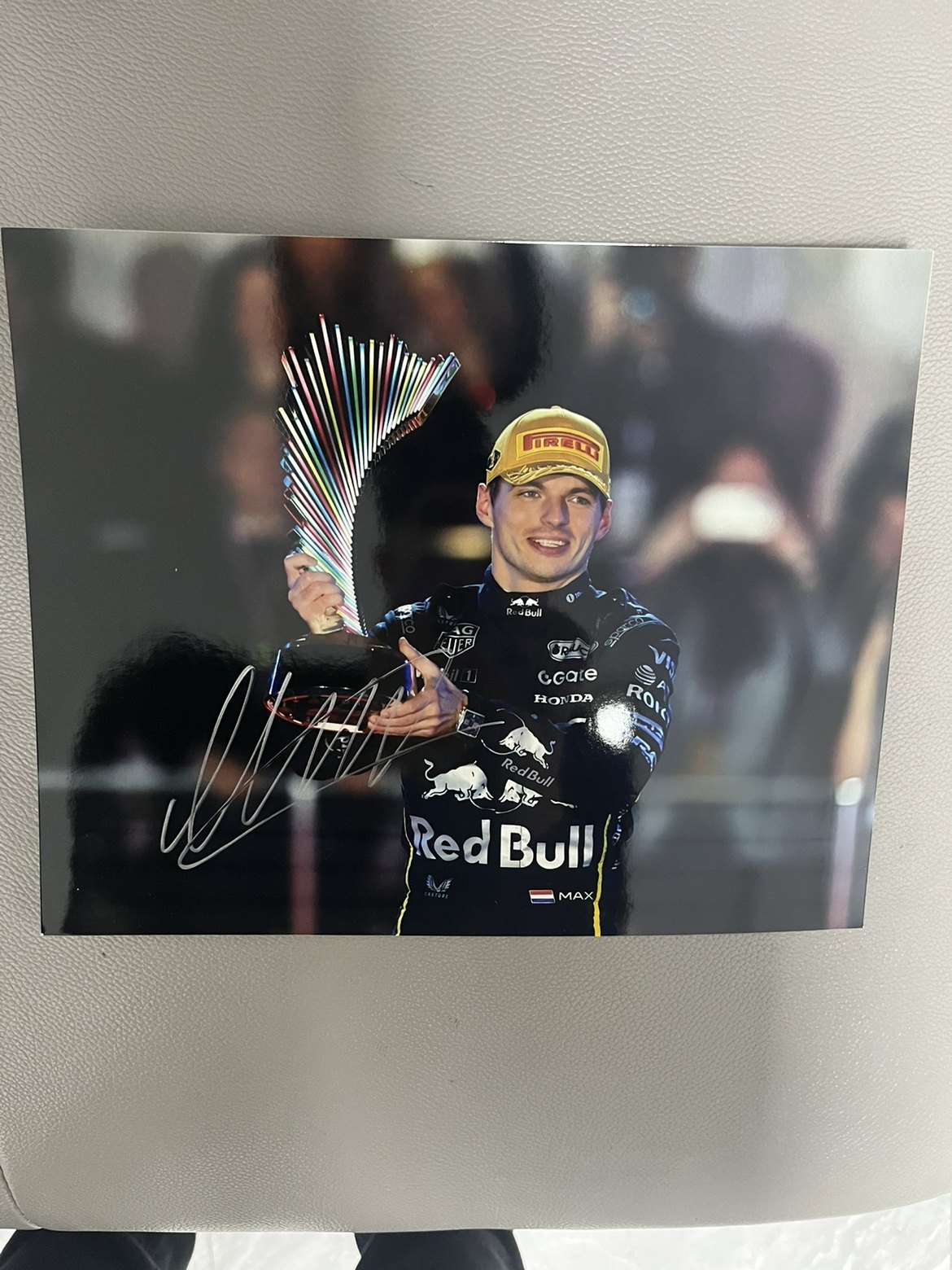 维斯塔潘亲笔签名十寸大照片 F1赛车手