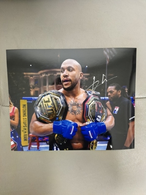 盖恩亲笔签名十寸大照片  ufc选手
