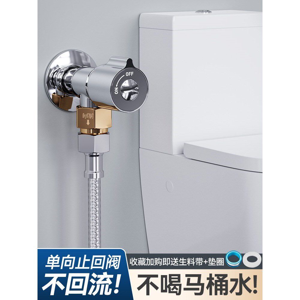 单向止回阀马桶水管卫生间防反水回水逆止阀水表热水器4分止逆阀