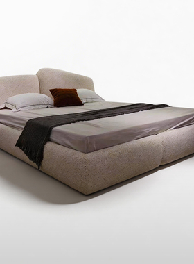 Guge 古格 | 定制岩石床高低现代简约个性设计师主卧奶油风软包床