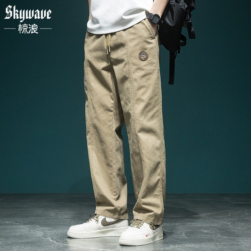 直筒休闲裤男日系机能工装裤子