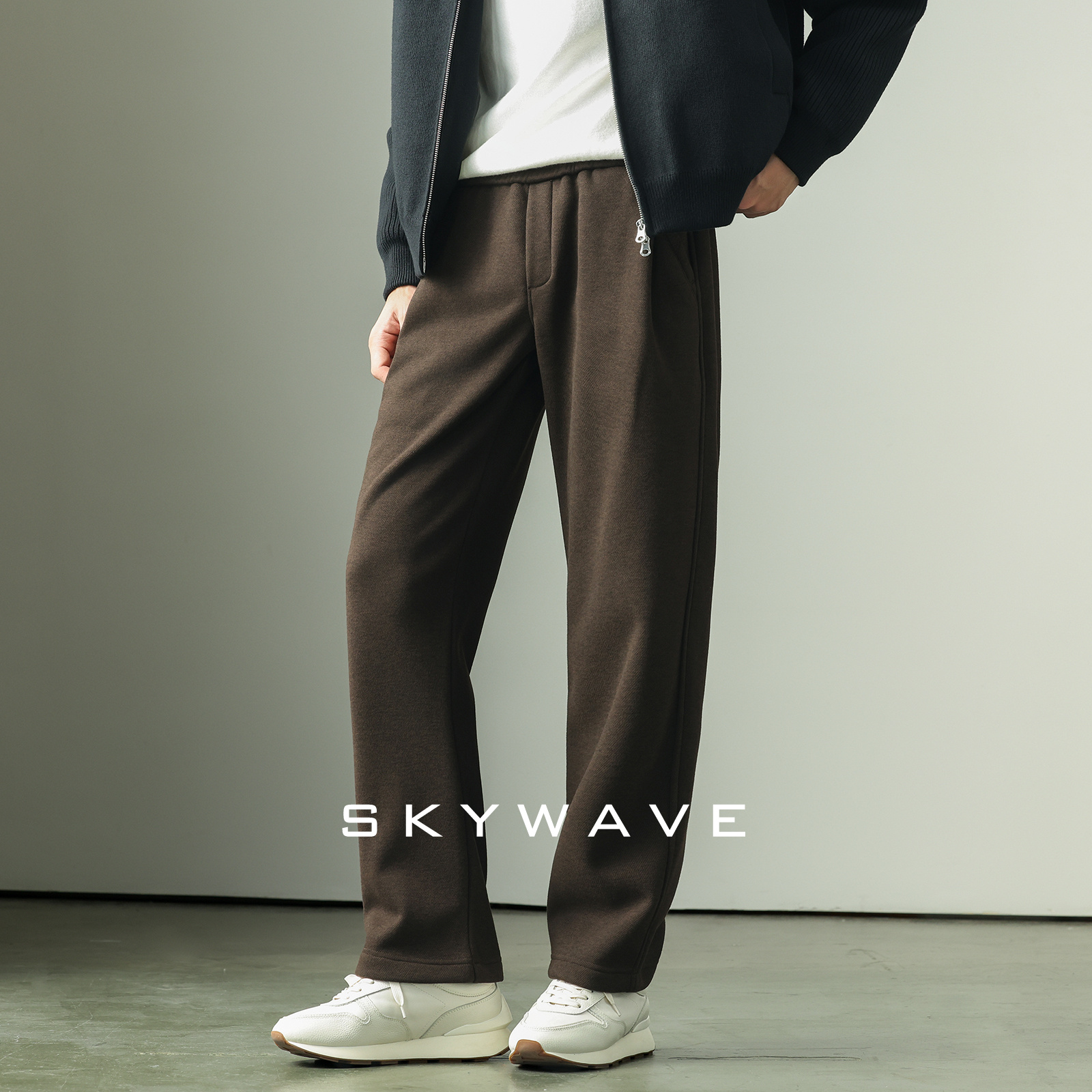 轻奢高级感商务通勤毛呢西装裤男