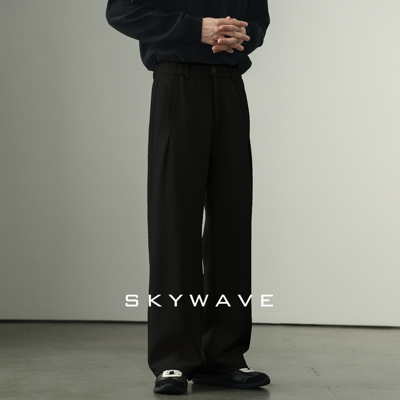 冬季新款直筒休闲裤男士棉氨混纺肌理感垂感舒适通勤百搭宽松西裤,男装,休闲裤,淘宝优惠券,粉丝福利购,淘宝优惠卷