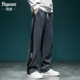 雪尼尔休闲裤 潮牌胖子直筒裤 男士 美式 秋冬季 运动长裤 宽松大码 新款