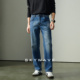 休闲通勤宽松直筒裤 子 男士 秋冬新款 400克12安 复古水洗牛仔裤