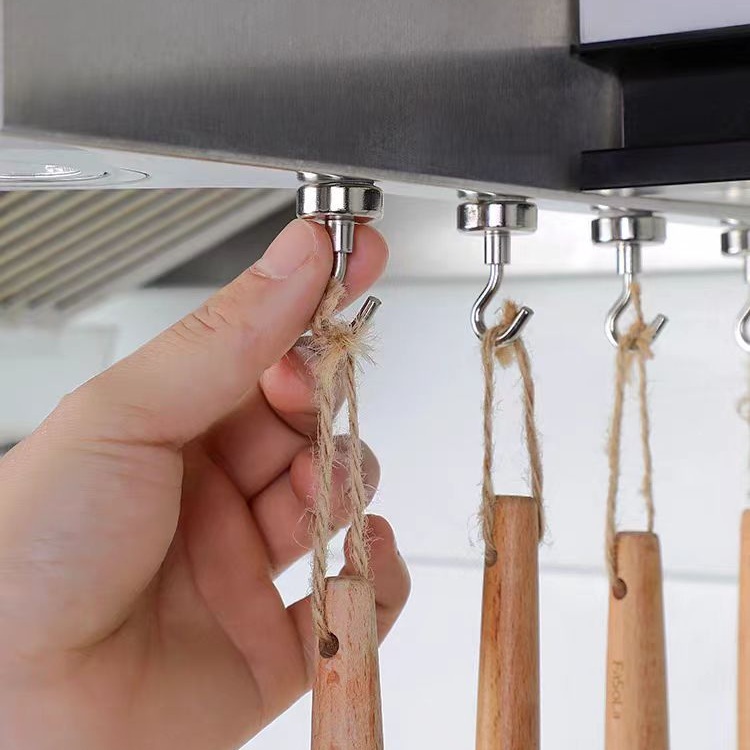 磁吸挂钩强力入户门超强磁力固定器免打孔冰箱侧面磁铁吸铁石磁勾