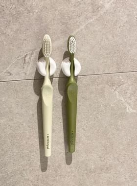 日式简约吸盘式牙刷架牙具架壁挂式免打孔浴室卫生间置物架洗漱架