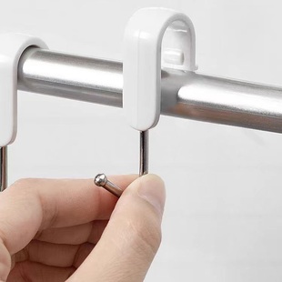 日式S型可旋转挂钩横杆用衣柜挂包包衣帽挂钩浴室免打孔卡扣式s勾