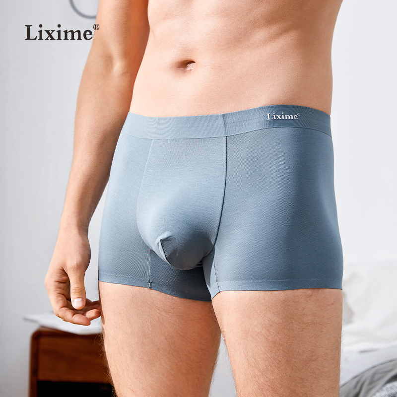 莫代尔无痕平角抗菌薄款舒适透气