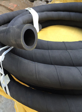 黑色毛面夹布橡胶水管高压防爆耐磨耐压抗老化耐高温软管橡胶管