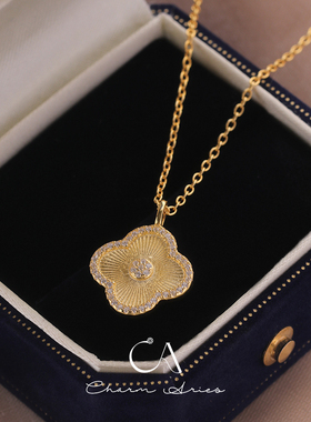 S925纯银锁骨链女复古轻奢项链