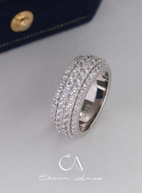 女生S925纯银冷淡风奢华大气戒指