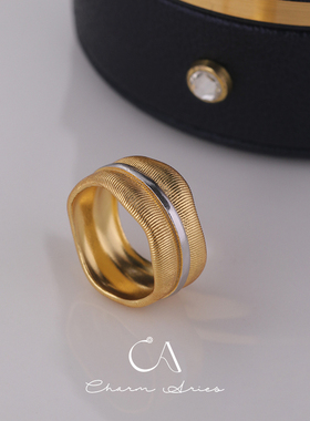 女生S925纯银中古风小众设计戒指