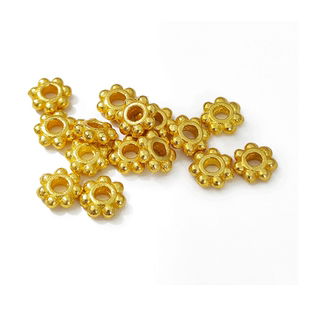 卡简925复古银镀24K金薄款隔珠隔片银配件 diy配饰手链项链饰品