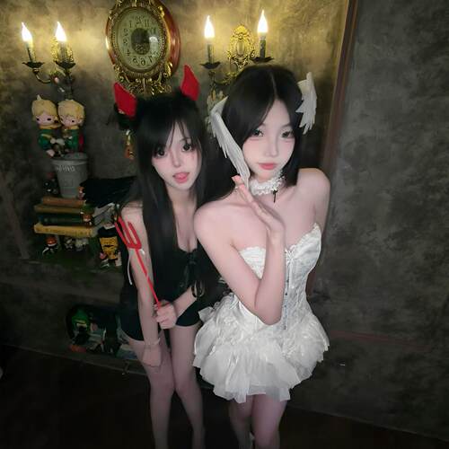万圣节小恶魔cos服装天使