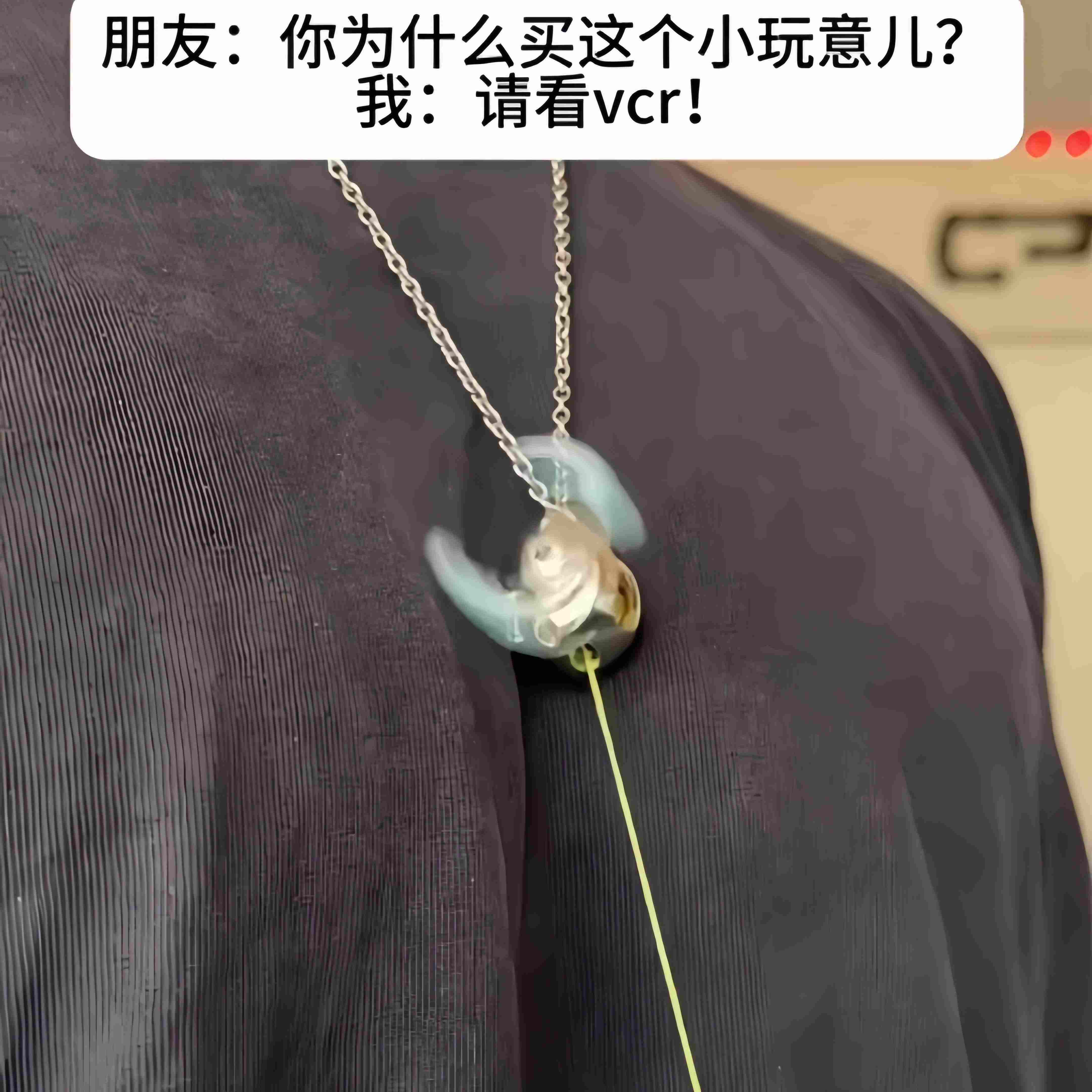 迷你渔线轮项链个性金属图片