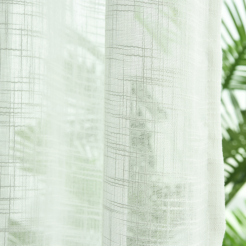 纯白色窗纱布料十字麻纱客厅卧室书房日式简约复古仿亚麻纱帘窗帘