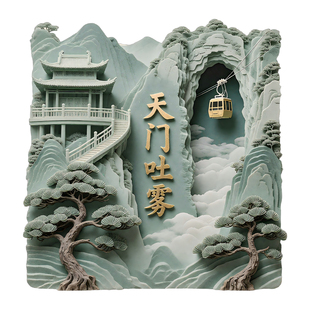 【天门山】湖南张家界金属冰箱贴旅游纪念品文创送朋友文创小礼物