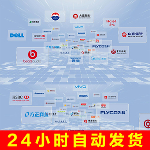 简洁经销商合作伙伴企业公司多张LOGO图标图片穿梭冲屏展示AE模板