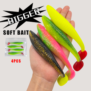 特大T尾软饵19克海钓淡水巨物软饵软虫仿生鱼饵路亚假饵野钓黑坑