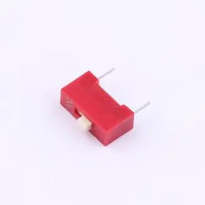 BSE01GR 2.54mm间距1P 红色插件拨码开关 插件,P=2.54mm 拨码开关