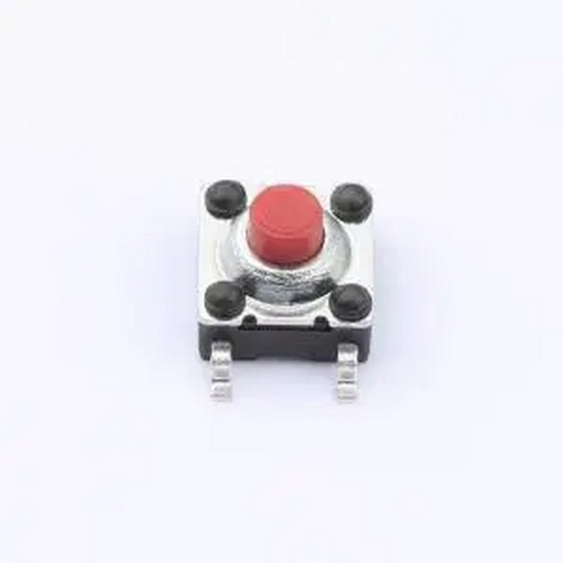 TSG014A05026B 6*6*5H-JT 260gf 防水铜盖红钮冷封编带 SMD-4P,6.