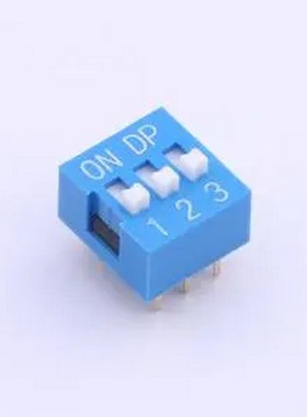 KH-BM2.54B-3P 蓝色拨码开关,3位,间距2.54mm 拨码开关 插件,P=2.