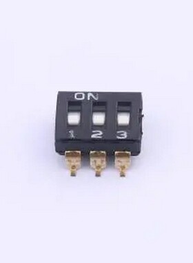 YDC03L2 3位贴片低拨键不贴膜,黑色2.54MM拨码开关 SMD,P=2.54mm