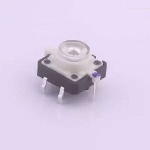 K6-1212A02 12.00mmx12.00mm 红色带灯开关 插件-6P,12x12mm 轻触