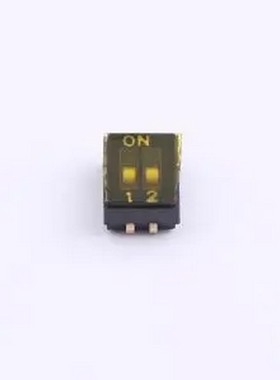 DSHP-02-TJ-GER 1.27mm间距 2位 贴片 DSHP黑色J脚 拨码开关 SMD,