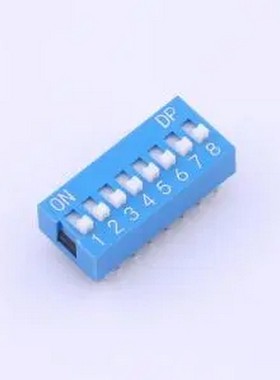 KH-BM2.54B-8P 蓝色拨码开关,9位,间距2.54mm 拨码开关 插件,P=2.