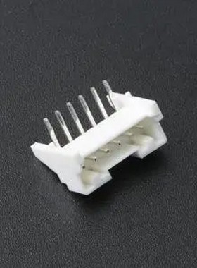 KH-A2026-06AWD 白色 1x6P 间距:2mm 弯插 系列:PA 弯插,P=2mm 线
