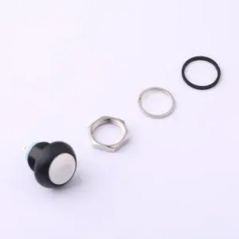 YTS8P012NL1WT00 4件套 白色Φ12手柄塑胶按钮 5.5N 复位按动开关