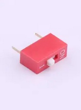 TA-01 拨码开关红色01P-180度1PIN间距2.54mm立式直插正拨平拨1位