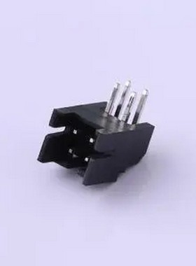 HX20012-4WA black 黑色 2x2P 间距:2mm 弯插 弯插,P=2mm 线对板