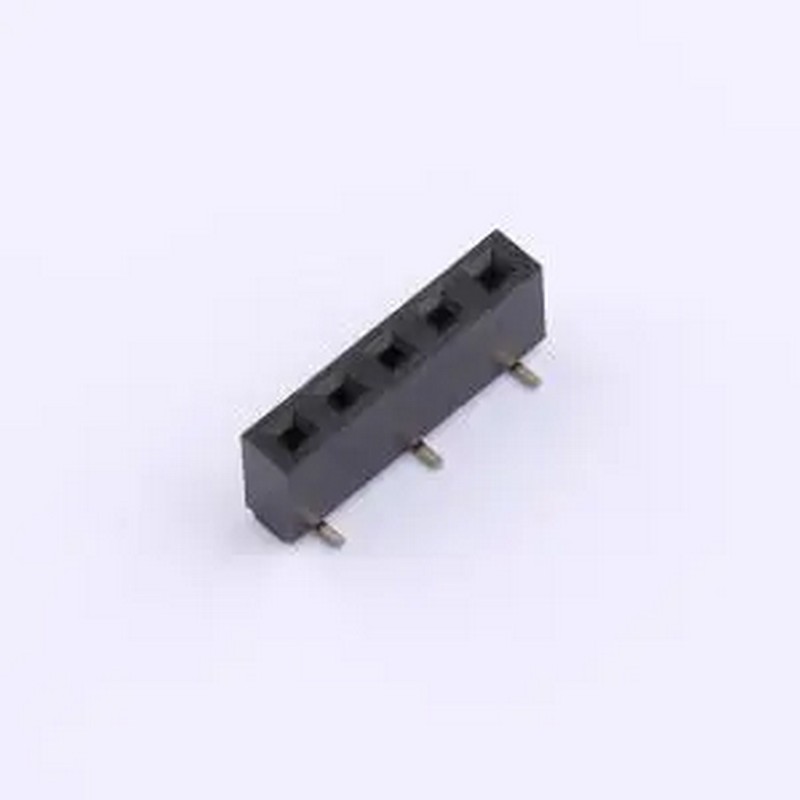 FP6M05L-B1U48-B 1x5P 间距:2.54mm 立贴 SMD,P=2.54mm(交错脚)