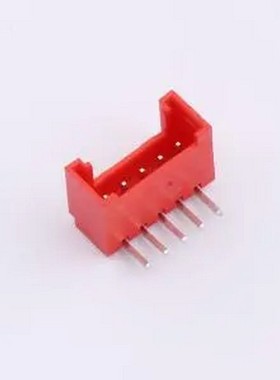 WF-1B200B5P-R 间距2.0mm 弯插 带扣 红色 1x5P 弯插,P=2mm 线对