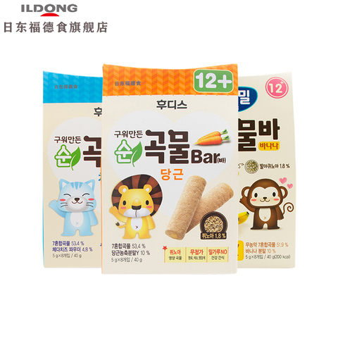 日东福德食韩国原装进口儿童零食宝宝手指磨牙饼干谷物棒组合包装