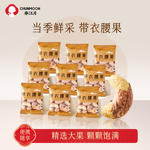 紫皮腰果仁2025新货独立小包装盐焗越南紫衣特大颗粒带皮腰果特产