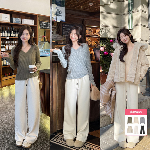 TAKIYAS SHOP V领针织衫/休闲裤/外套