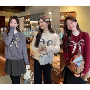 亮片蝴蝶结针织开衫 TAKIYAS SHOP