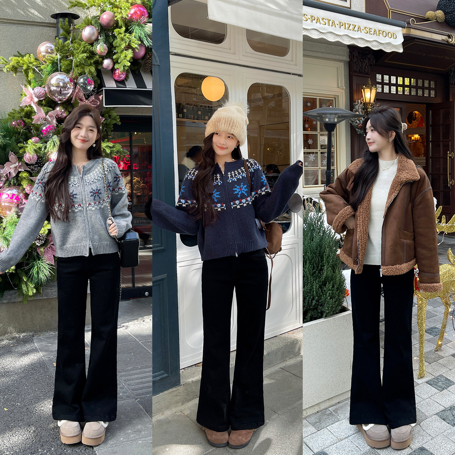 TAKIYAS SHOP费尔岛毛衣/毛外套/牛仔裤