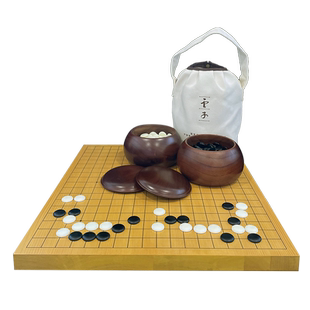 黑白单面老云子围棋实木套装入门棋友天然礼品