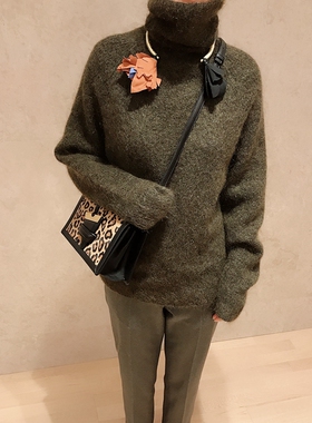 超火chic针织衫马海毛羊毛高领套头打底毛衣女新款厚H48Z13