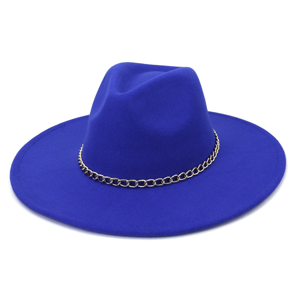 欧美秋冬季新款大檐桃心顶链条时尚平沿礼帽男女士毛呢爵士帽子 123帽子围巾 淘优券 欧美秋冬季新款大檐桃心顶链条时尚平沿礼帽男女士毛呢爵士帽子 123帽子围巾 淘优券