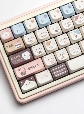 海盐喵咪键帽猫形MAO高度可爱MAC热升华HI75 HI8 S99 F99 104 F87