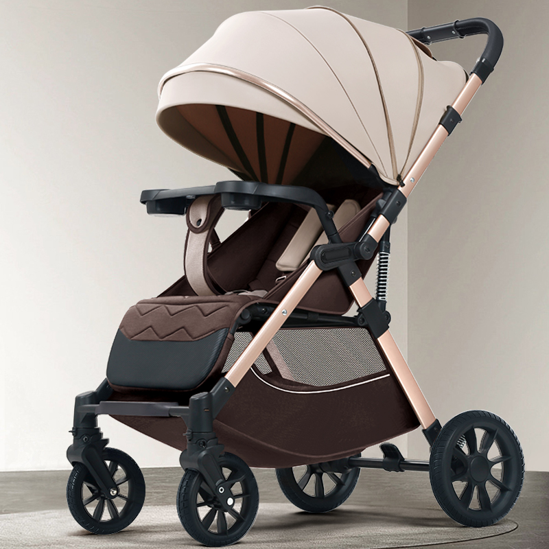 婴儿推车可坐可躺高景观轻便折叠