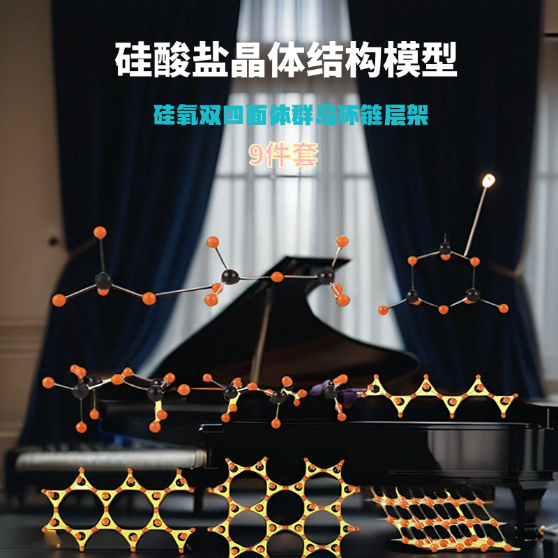 硅酸盐晶体结构模型材料化学9件