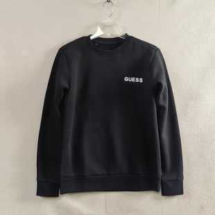 正肩男款卫衣 问号倒三角男士秋冬加绒休闲圆领衫 厚保暖通勤内搭